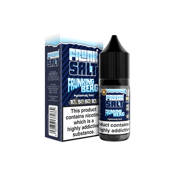 made by: Frunk Salts price:£3.99 10mg Frunk Salts 10ml Nic Salts (50VG/50PG) next day delivery at Vape Street UK