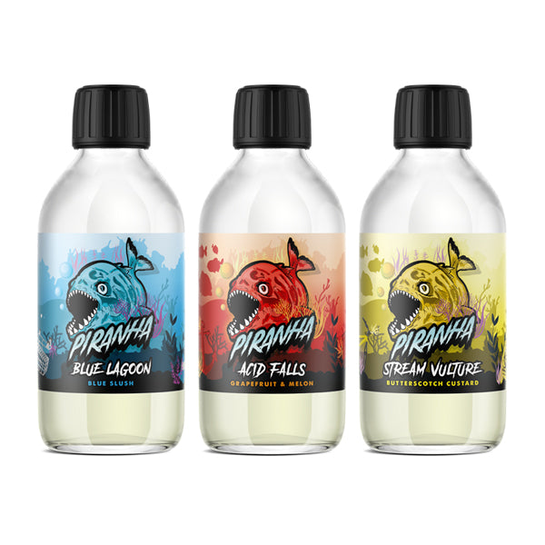 made by: Piranha price:£16.00 Piranha 200ml Shortfill 0mg (80VG/20PG) next day delivery at Vape Street UK