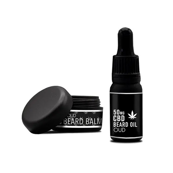 made by: NKD price:£17.90 NKD 150mg CBD Twin Pack OUD Beard Oil and balm next day delivery at Vape Street UK