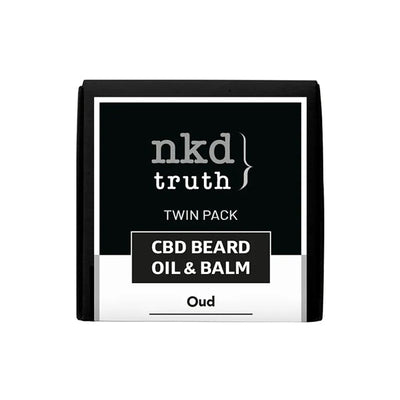 made by: NKD price:£17.90 NKD 150mg CBD Twin Pack OUD Beard Oil and balm next day delivery at Vape Street UK