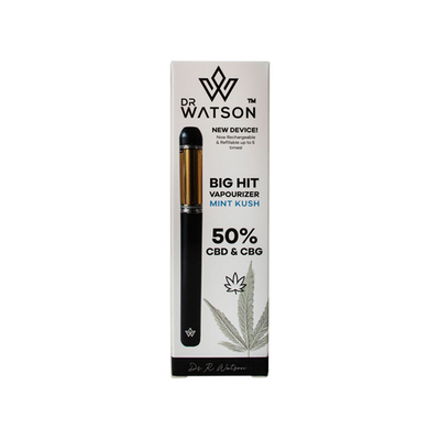 made by: Dr Watson price:£26.25 Dr Watson Big Hit 500mg Full Spectrum CBD & CBG Vapourizer Pen next day delivery at Vape Street UK