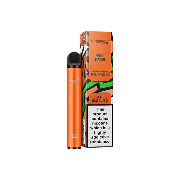 made by: Nerd Bar price:£3.33 20mg Nerd Bar Disposable Vape Device 650 Puffs next day delivery at Vape Street UK