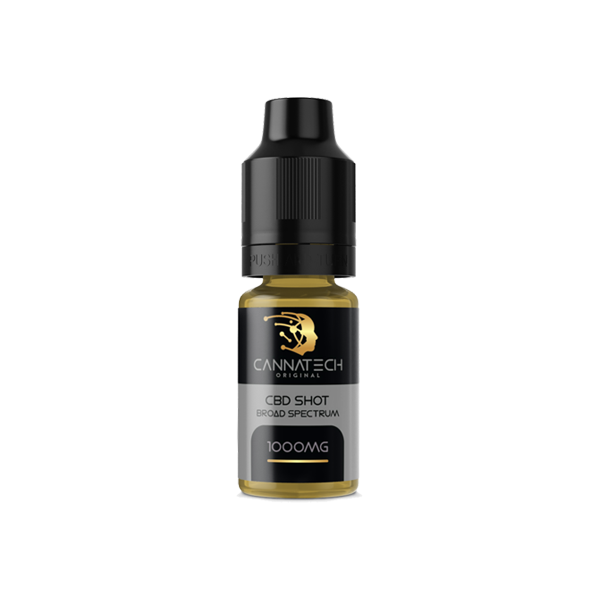 made by: Cannatech price:£6.72 Cannatech 1000mg Broad Spectrum CBD Shot 10ml (100PG) next day delivery at Vape Street UK