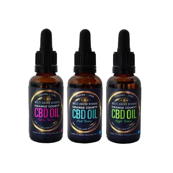 made by: Orange County price:£51.99 Orange County CBD 1000mg Flavoured Tincture Oil 30ml next day delivery at Vape Street UK