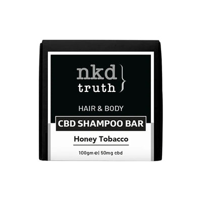 made by: NKD price:£9.90 NKD 50mg CBD Speciality Body & Hair Shampoo Bar 100g - Honey Tobacco next day delivery at Vape Street UK