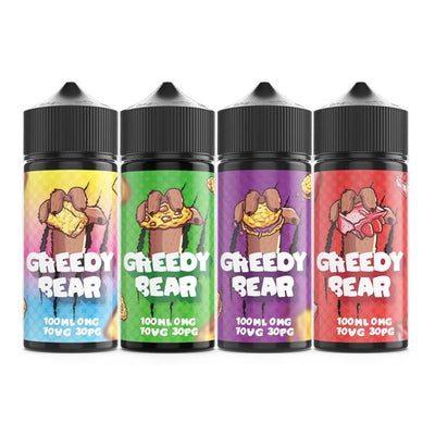 made by: Greedy Bear price:£12.50 Greedy Bear 100ml Shortfill 0mg (70VG/30PG) next day delivery at Vape Street UK