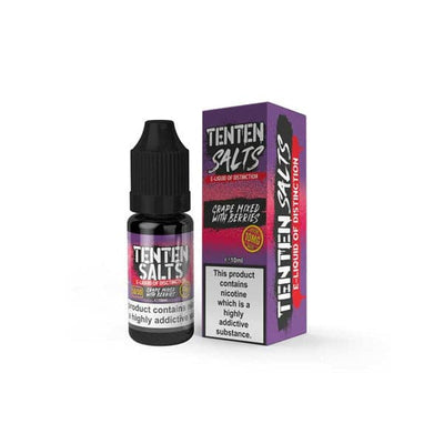 made by: TenTen price:£3.99 10mg TenTen 10ml Nic Salts (50VG/50PG) next day delivery at Vape Street UK