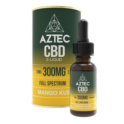 made by: Aztec CBD price:£50.30 Aztec CBD 300mg CBD Vaping Liquid 10ml (50PG/50VG) next day delivery at Vape Street UK