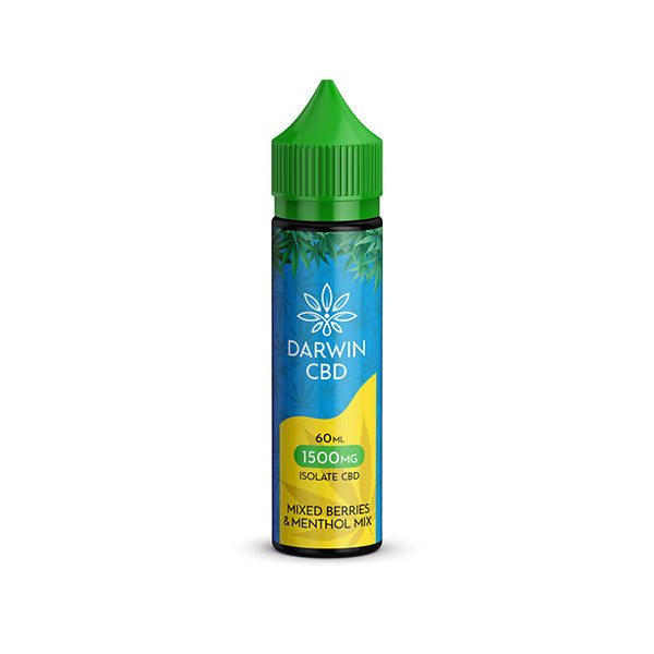 made by: Darwin price:£8.93 Darwin 1500mg CBD Isolate E-Liquid 60ml next day delivery at Vape Street UK