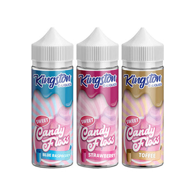 made by: Kingston price:£6.00 Kingston Sweet Candy Floss 120ml Shortfill 0mg (70VG/30PG) next day delivery at Vape Street UK
