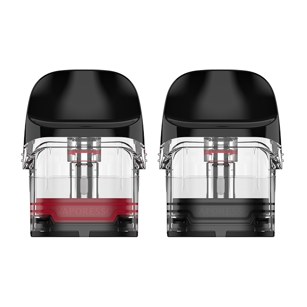 made by: Vaporesso price:£4.40 Vaporesso LUXE Q Replacement Pods 0.8Ω/1.2Ω 2ml next day delivery at Vape Street UK