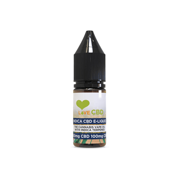 made by: Love CBD price:£16.80 Love CBD 600mg Indica CBD + CBG E-liquid 10ml (65PG/35VG) next day delivery at Vape Street UK