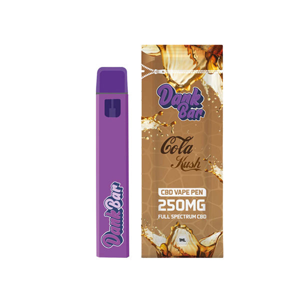 made by: Purple Dank price:£10.71 Dank Bar 250mg Full Spectrum CBD Vape Disposable by Purple Dank - 12 flavours next day delivery at Vape Street UK