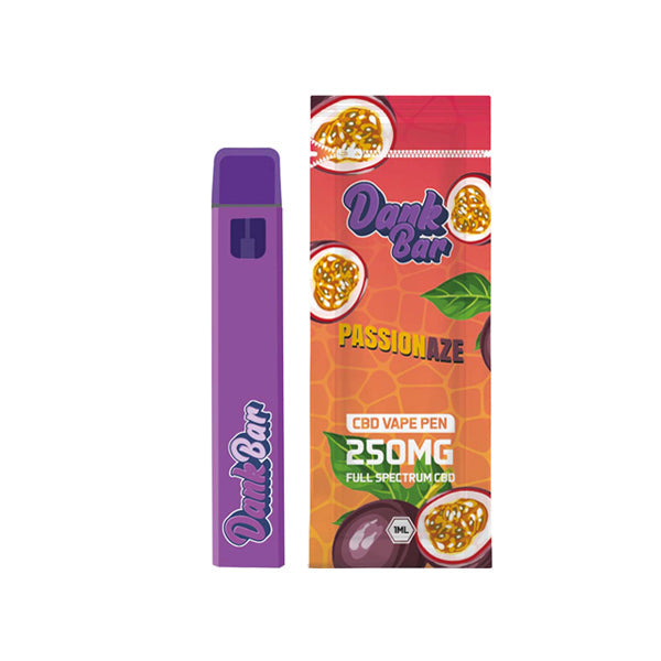 made by: Purple Dank price:£10.71 Dank Bar 250mg Full Spectrum CBD Vape Disposable by Purple Dank - 12 flavours next day delivery at Vape Street UK