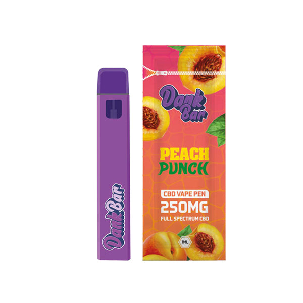 made by: Purple Dank price:£10.71 Dank Bar 250mg Full Spectrum CBD Vape Disposable by Purple Dank - 12 flavours next day delivery at Vape Street UK