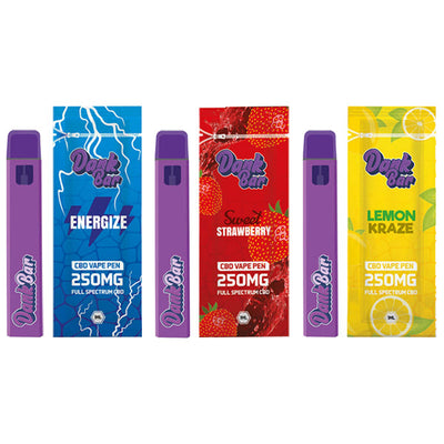 made by: Purple Dank price:£10.71 Dank Bar 250mg Full Spectrum CBD Vape Disposable by Purple Dank - 12 flavours next day delivery at Vape Street UK