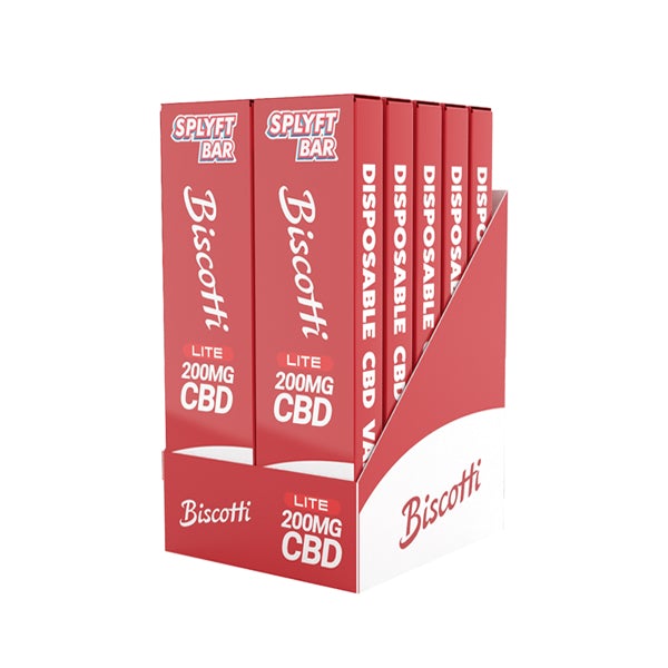 made by: SPLYFT price:£9.00 SPLYFT BAR LITE 200mg Full Spectrum CBD Disposable Vape - 12 flavours next day delivery at Vape Street UK