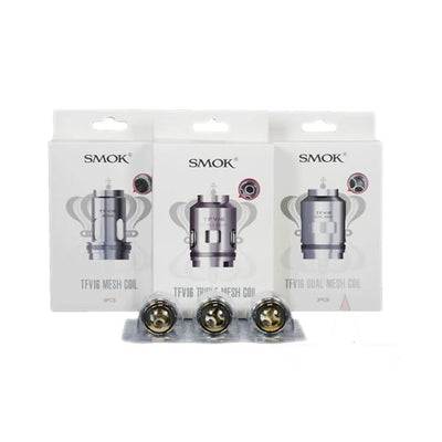 made by: Smok price:£9.84 Smok TFV16 Mesh Coils Single / Dual / Triple next day delivery at Vape Street UK