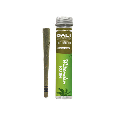 made by: Cali Cones price:£6.30 Cali Cones Cordia 30mg Full Spectrum CBD Infused Palm Cone - Watermelon Kush next day delivery at Vape Street UK