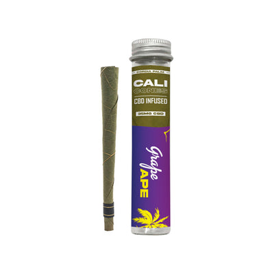 made by: Cali Cones price:£6.30 Cali Cones Cordia 30mg Full Spectrum CBD Infused Palm Cone - Grape Ape next day delivery at Vape Street UK