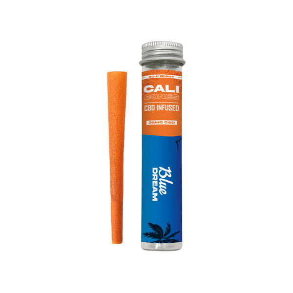 made by: Cali Cones price:£5.25 Cali Cones Goji Berry 30mg Full Spectrum CBD Infused Cone - Blue Dream next day delivery at Vape Street UK