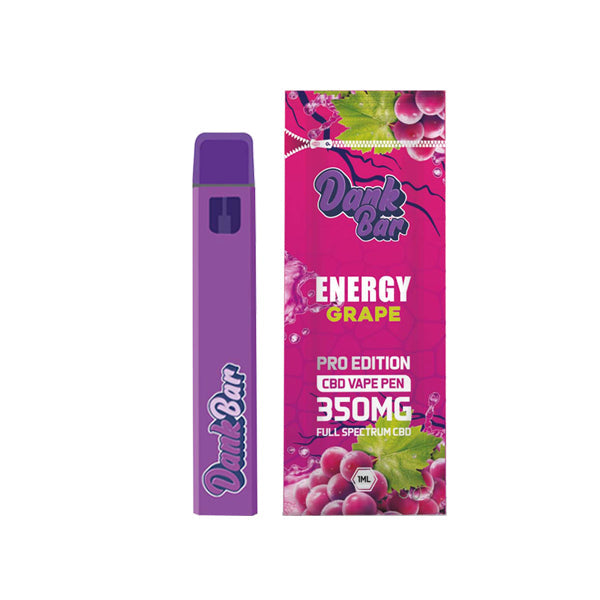 made by: Purple Dank price:£9.90 Dank Bar Pro Edition 350mg Full Spectrum CBD Vape Disposable by Purple Dank - 12 flavours next day delivery at Vape Street UK