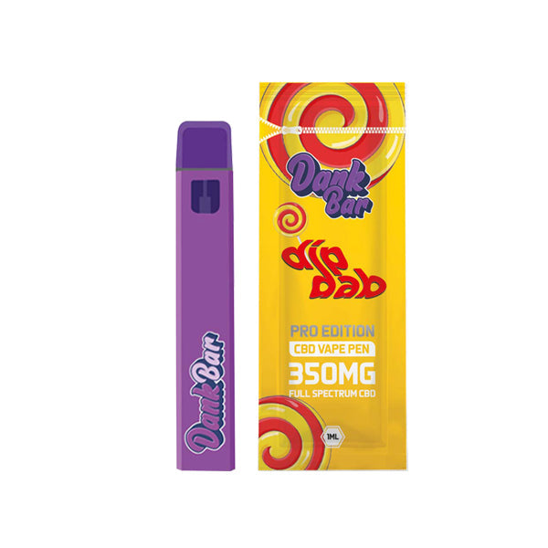 made by: Purple Dank price:£9.90 Dank Bar Pro Edition 350mg Full Spectrum CBD Vape Disposable by Purple Dank - 12 flavours next day delivery at Vape Street UK