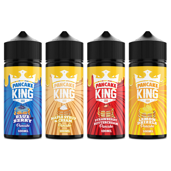 made by: King E-Liquids price:£12.50 Pancake King 100ml Shortfill 0mg (70VG/30PG) next day delivery at Vape Street UK