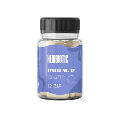 made by: Hembiotic price:£37.91 Hembiotic 750mg CBD Capsules - 30 Caps next day delivery at Vape Street UK