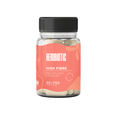 made by: Hembiotic price:£37.91 Hembiotic 750mg CBD Capsules - 30 Caps next day delivery at Vape Street UK