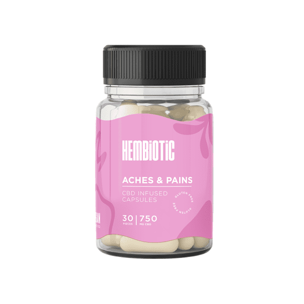 made by: Hembiotic price:£37.91 Hembiotic 750mg CBD Capsules - 30 Caps next day delivery at Vape Street UK