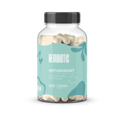 made by: Hembiotic price:£113.91 Hembiotic 5000mg Bulk CBD Capsules - 200 Caps next day delivery at Vape Street UK