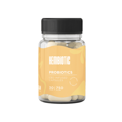 made by: Hembiotic price:£37.91 Hembiotic 750mg CBD Capsules - 30 Caps next day delivery at Vape Street UK