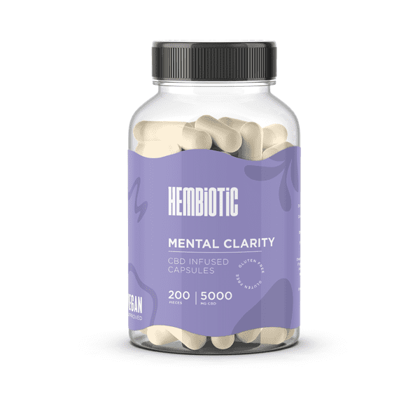 made by: Hembiotic price:£113.91 Hembiotic 5000mg Bulk CBD Capsules - 200 Caps next day delivery at Vape Street UK