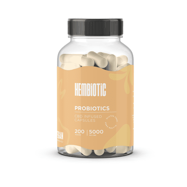 made by: Hembiotic price:£113.91 Hembiotic 5000mg Bulk CBD Capsules - 200 Caps next day delivery at Vape Street UK