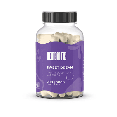 made by: Hembiotic price:£113.91 Hembiotic 5000mg Bulk CBD Capsules - 200 Caps next day delivery at Vape Street UK