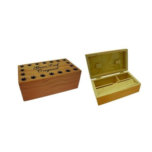 made by: Grassleaf price:£6.20 Grass Leaf Original Medium Wooden Storage Box next day delivery at Vape Street UK